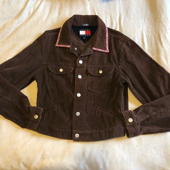 Vintage Tommy Hilfiger brown corduroy jacket - Picture 1 of 10